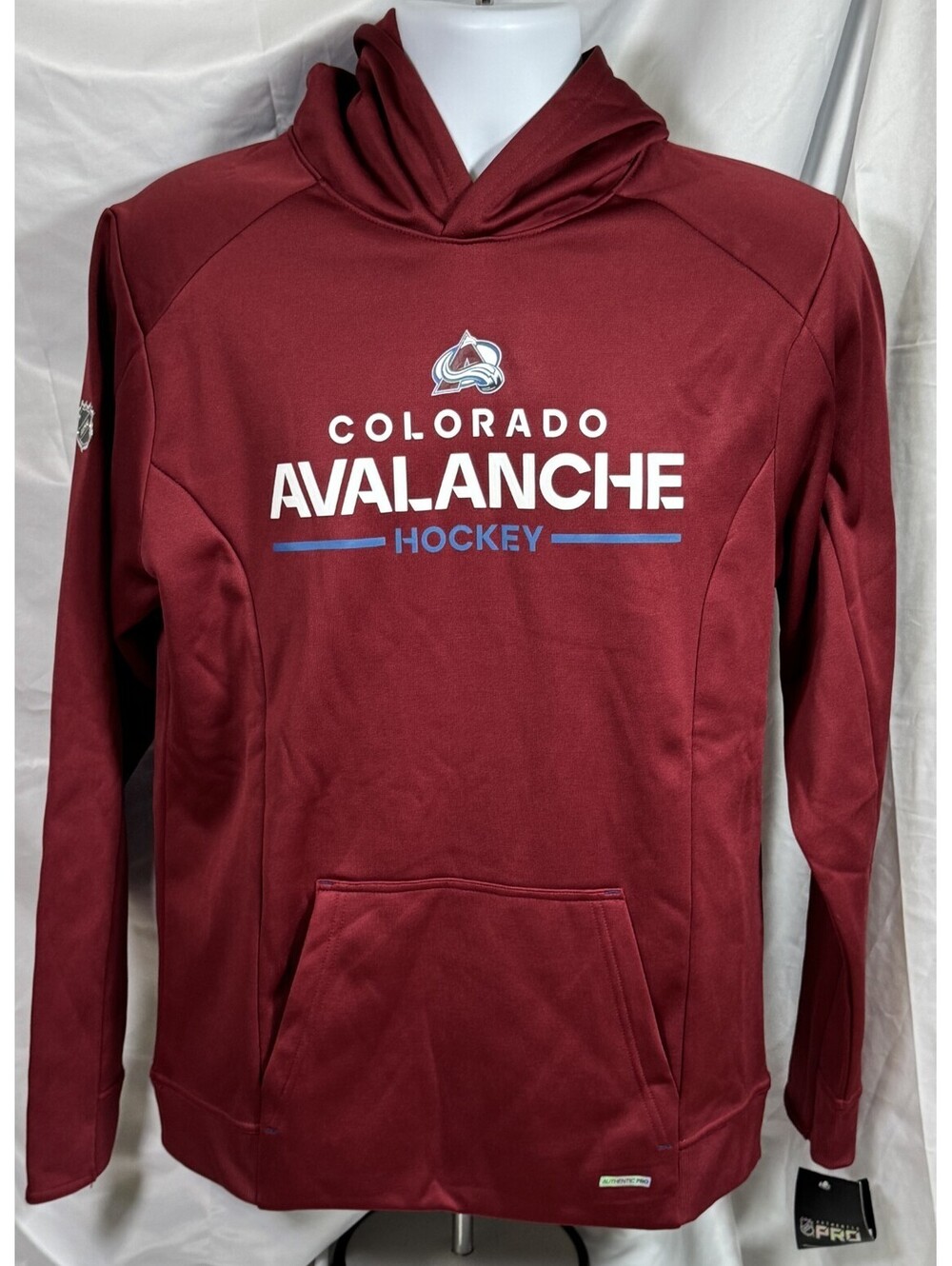 Colorado Avalanche Burgundy NHL Fanatics Authentic Pro Hoodie Youth XL NEW NWT